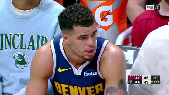 NBA常规赛：骑士vs掘金第2节英文原声回放