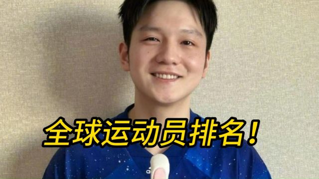 全球年度运动员排名:覃海洋力压莱万等巨星,樊振东孙颖莎上榜!