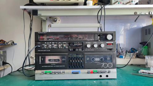 浙江杭州粉丝寄修的夏普700收录机，维修完毕，测试录音和放音