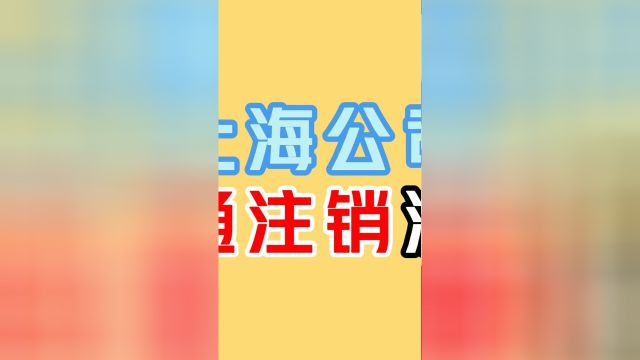 上海公司普通注销流程