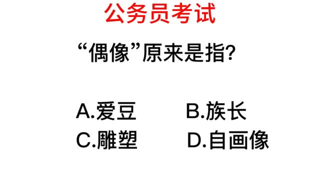 公务员考试,偶像最初指的是什么?