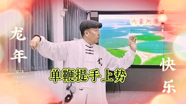 传统杨式太极拳单鞭提手上势