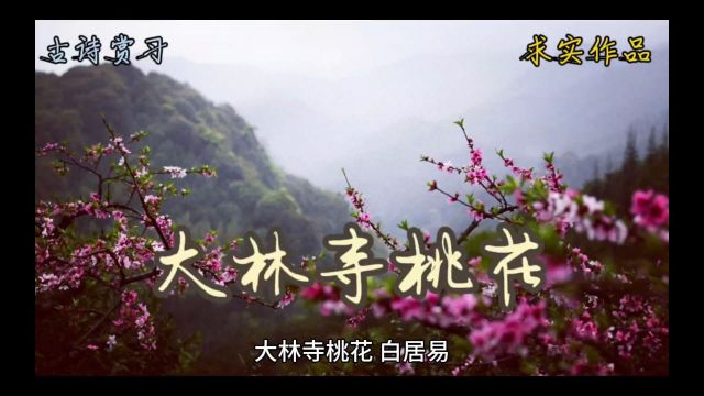 大林寺桃花