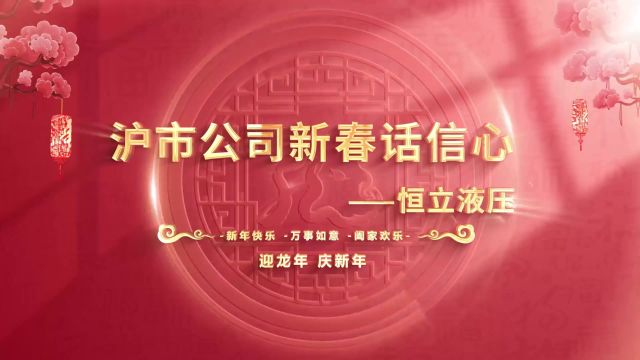 沪市公司新春话信心—恒立液压副总经理王斌展望2024!