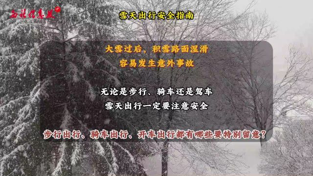 雪天出行安全指南