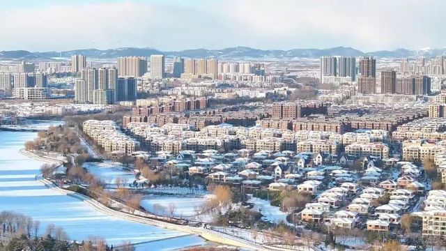 青岛平度市:一场雪美了一座城