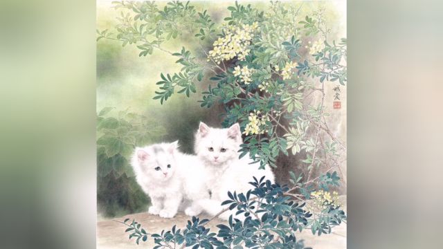 邢诚爱老师工笔画猫及十二生肖 邢诚爱:1960年生于沧州.河北美协会员,以工笔猫享誉画坛及收藏艺术界人士誉为当代工笔猫第一人. #国画365 #邢诚爱