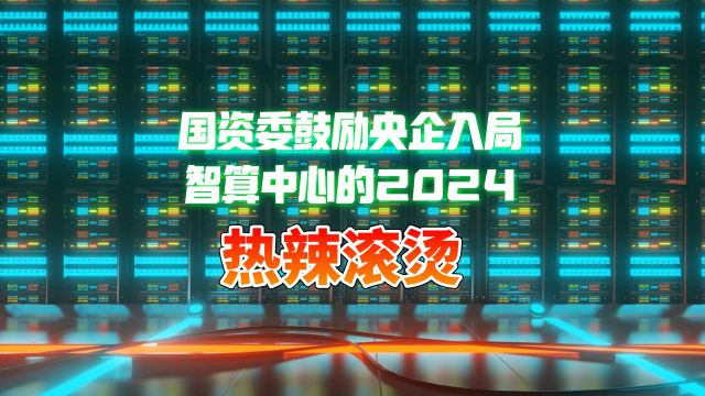 国资委发文鼓励、Sora开年爆火…智算中心的2024注定热辣滚烫?