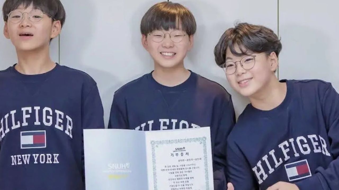 宋家三胞胎近照曝光 即将迎来他们12岁生日