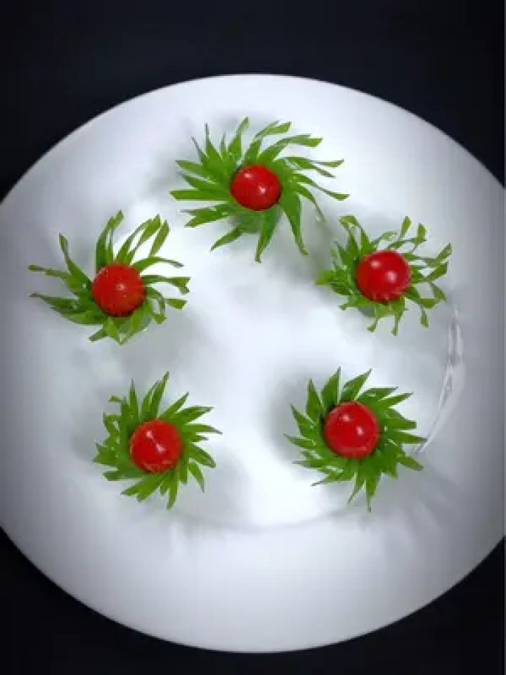 又到了吃大葱的季节#摆盘技巧 #工 #大葱 #创意盘饰 #厨师