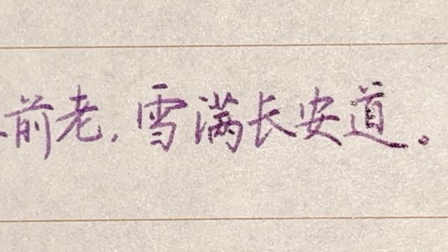 每日练字:浮生只合樽前老 雪满长安道