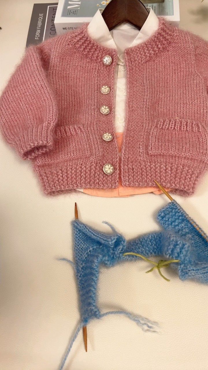 雅馨绣坊手工编织毛衣视频：小香风毛衣 加麻花 编织方法