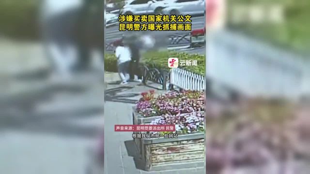 涉嫌买卖国家机关公文,昆明警方曝光抓捕画面