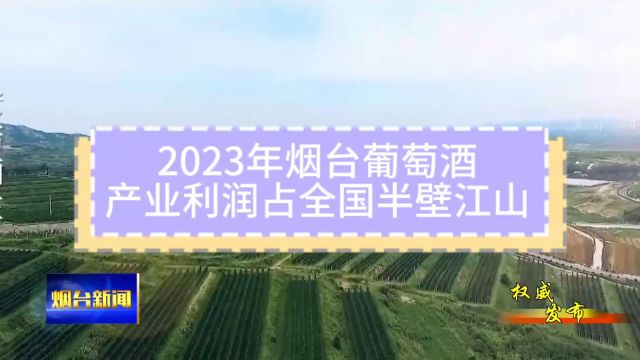 2023年烟台葡萄酒产业利润占全国半壁江山