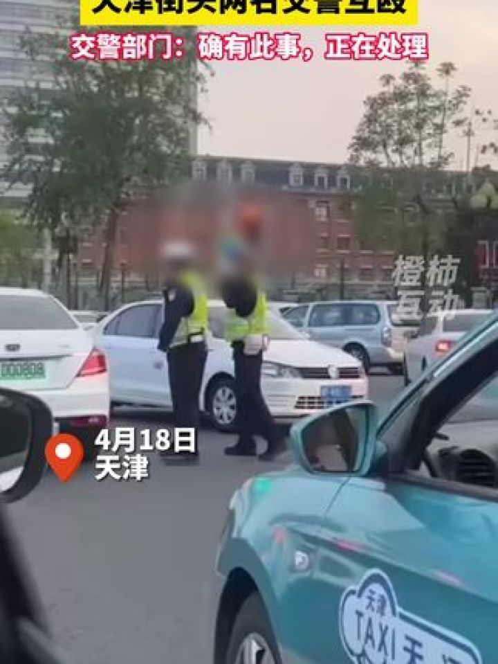 一名女交警上前劝阻无果 交警部门回应:确有此事,正在处理#天津 #交警