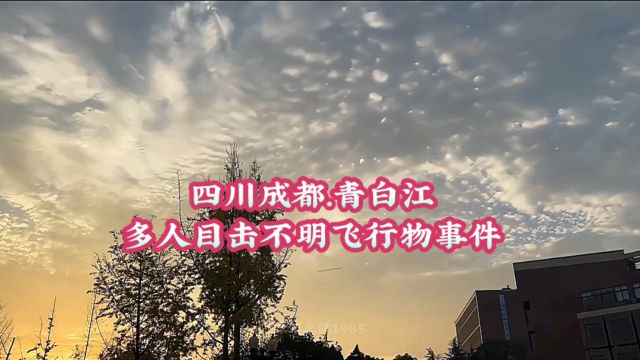 四川成都.青白江,再次多人拍到空中列车“不明飞行物”