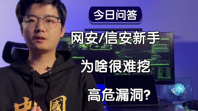 【陈鑫杰】为什么在做漏洞挖掘时,网安信安新手很难挖到高危漏洞?|杰哥说安全