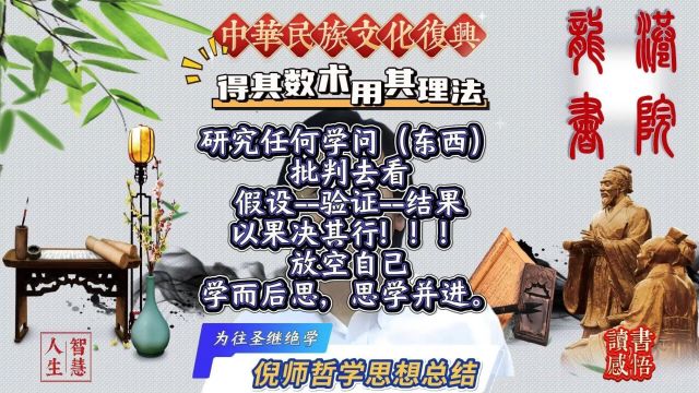 任何学问假设验证结果以果决其行放空自己学而后思思学并进