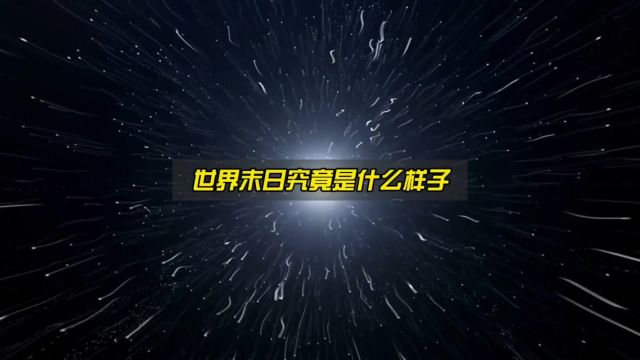 世界末日到底是什么样?让我们一起来感受下!