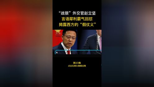 "战狼"外交官赵立坚:言语犀利霸气回怼,揭露西方的"假仗义" 2