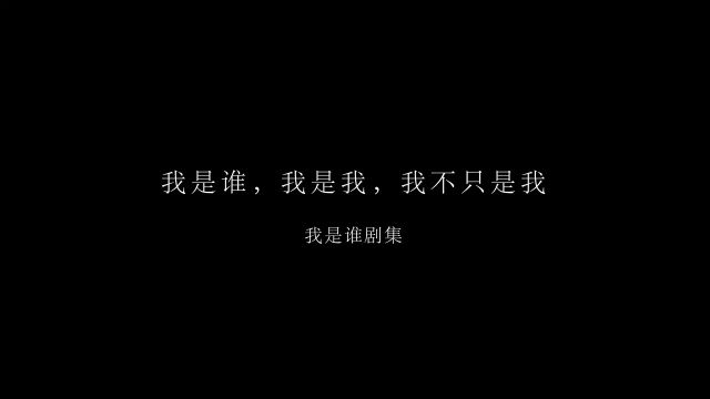 《我是谁,我是我,我不只是我》第一部《我是谁》