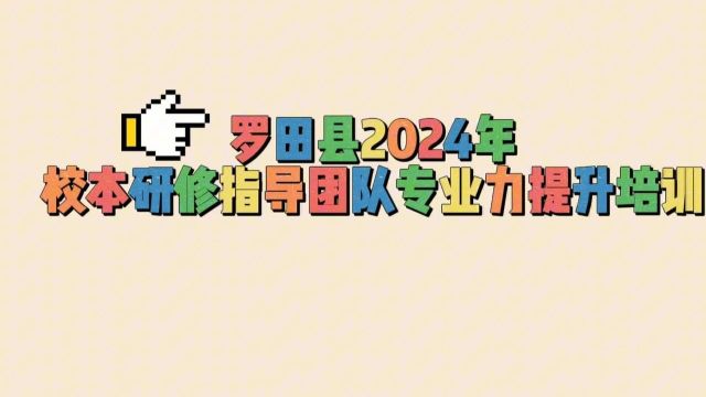 校本研修 | 罗田县校本研修指导团队专业力提升培训掠影