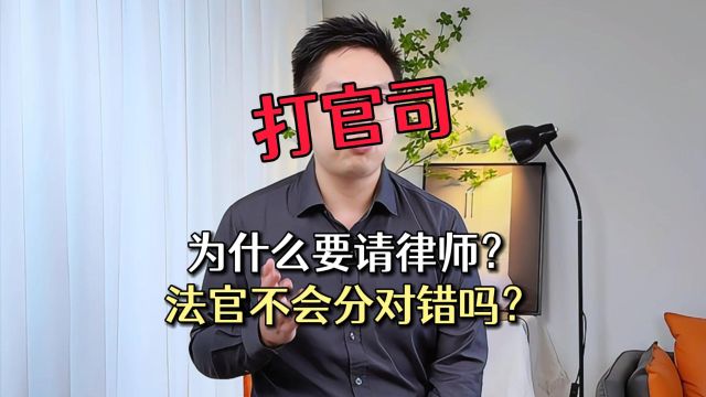 打官司为什么要请律师?难道法官不会分对错吗?