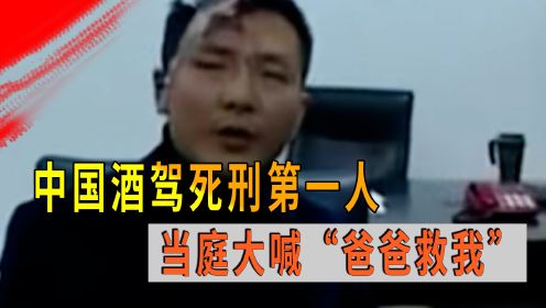 中国酒驾死刑第一案，肇事者当庭大喊“爸爸救我”，改写我国法律