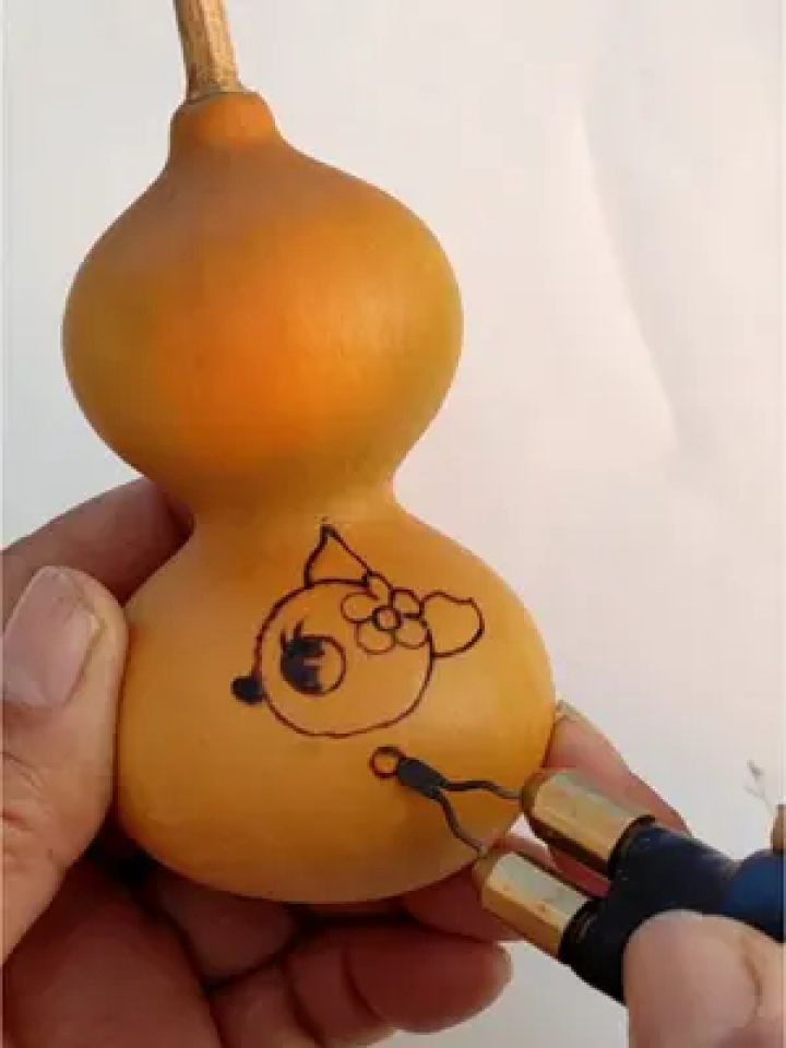 一把葫芦的魅力 #葫芦烙画