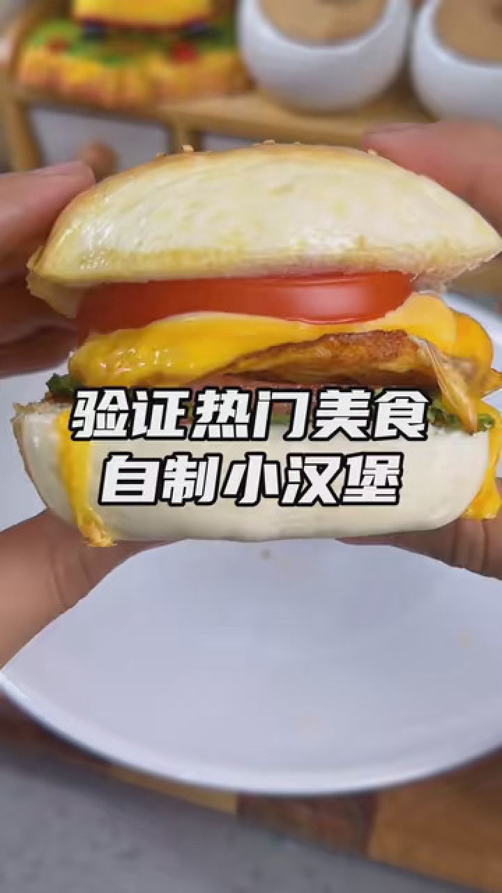 好吃好看又好玩,做法也简单,快去试试吧#自制汉堡 #空气炸锅美食