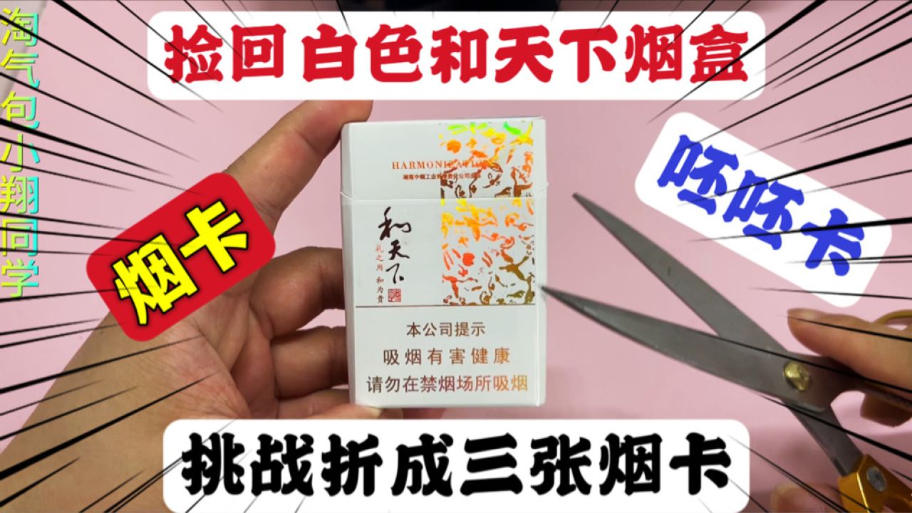 成功捡回白色和天下烟盒,号称最稀有烟卡之王,挑战折成三张烟卡_高清1080P在线观看平台_腾讯视频