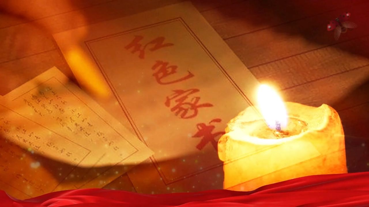 写给宁儿的信 红色家书赵一曼诗歌朗诵配乐大屏幕高清led背景视频素材