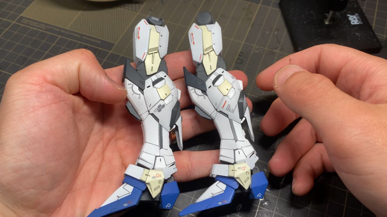 万代mg自由高达2.0【腿部加长改造刻线喷涂】