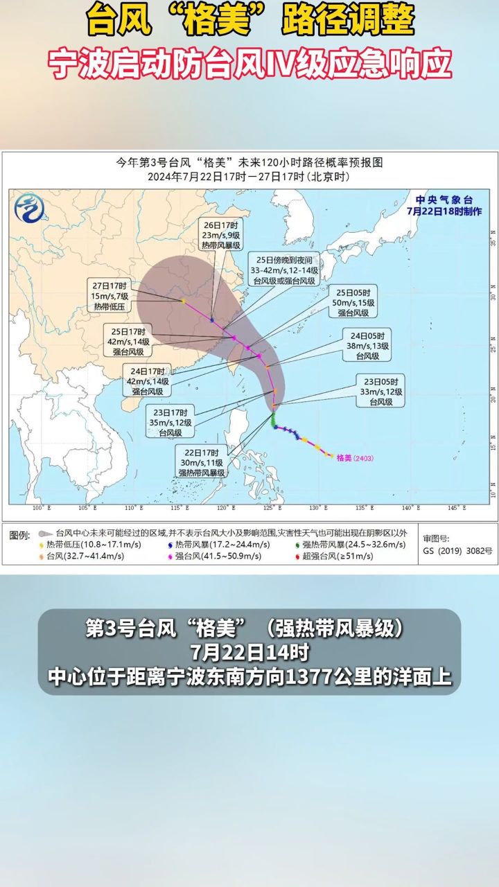台风"格美"路径调整,宁波启动防台风Ⅳ级应急响应