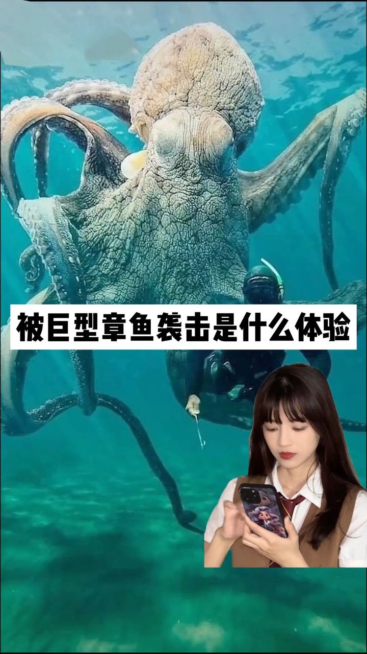 被巨型章鱼袭击的第一视角!最后也太吓人了吧!