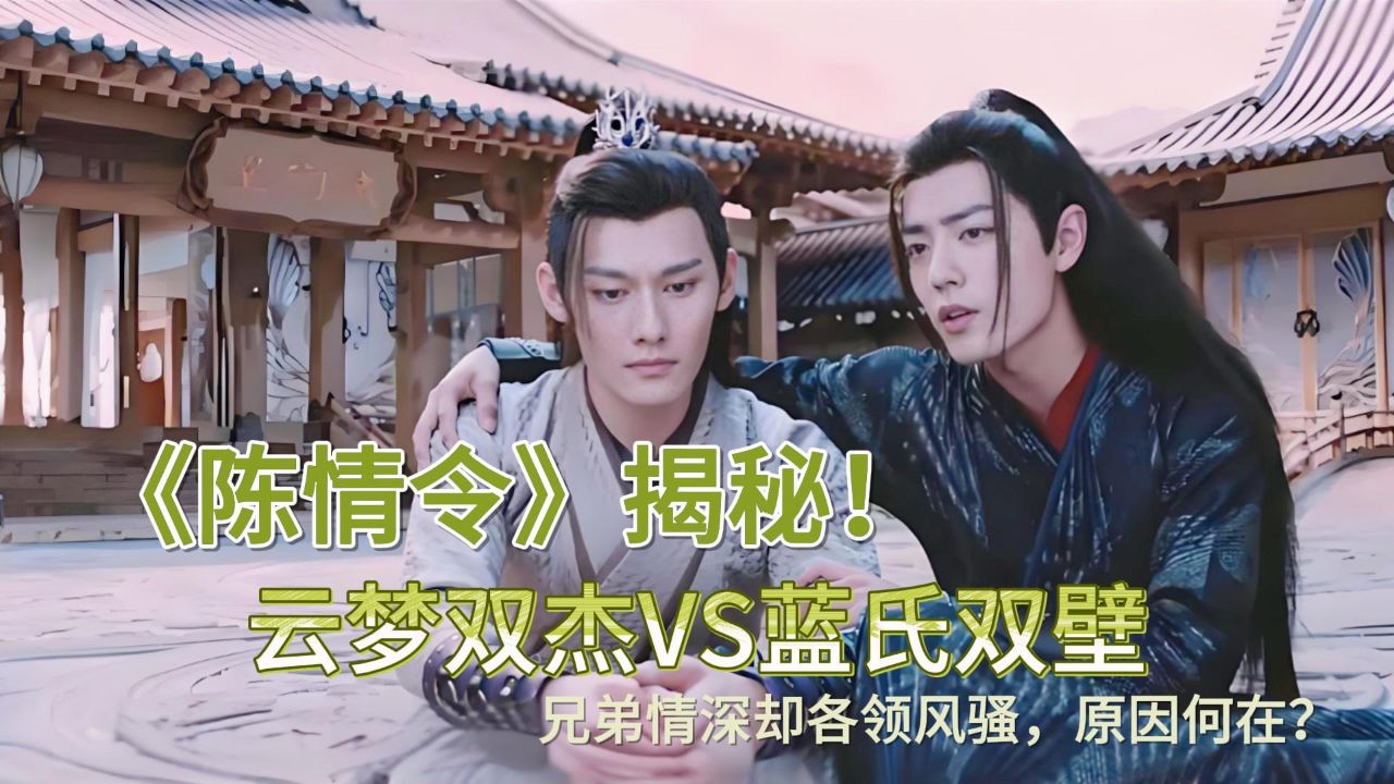 《陈情令》揭秘!云梦双杰vs蓝氏双壁,兄弟情深却各领风骚,原因何在?