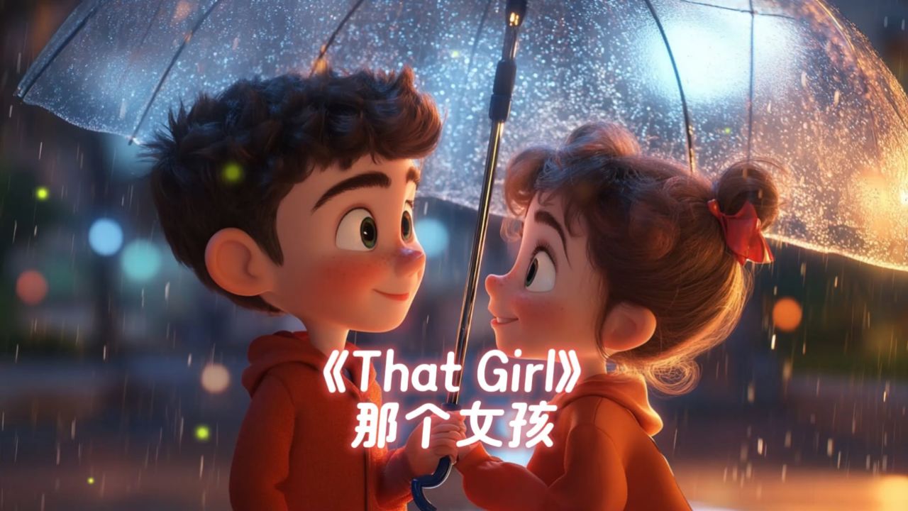 童声儿歌 that girl 那个女孩 英文歌伴奏 led舞台背景视频 mv视频