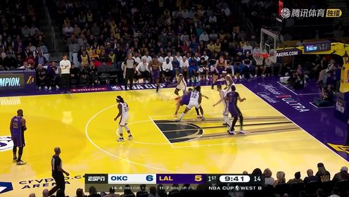 《洛杉矶湖人》NBA杯小组赛：雷霆vs湖人徐静雨二路解说全场回放
