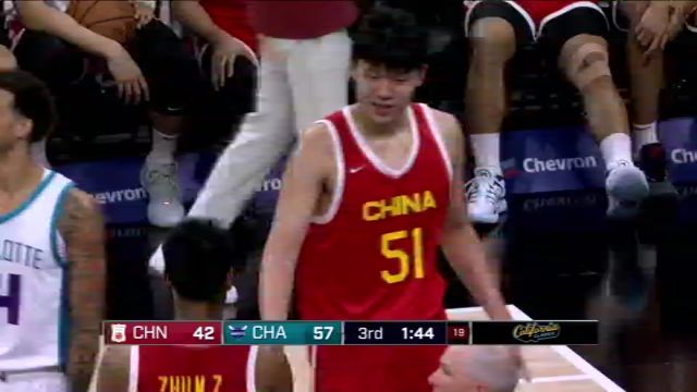 NBA夏季联赛：中国男篮vs黄蜂第3节英文原声回放