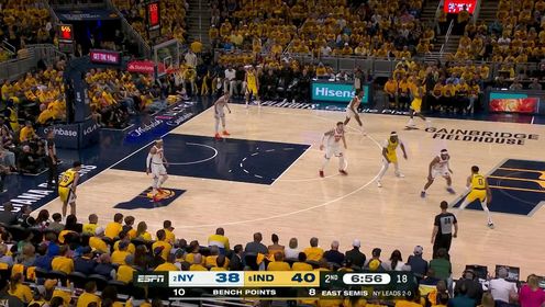 《NBA全场集锦》延续火热手感！哈利伯顿连续命中2记不讲理三分打停尼克斯