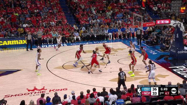雷霆106-85鹈鹕 亚历山大24+8雷霆三人20+客场大胜鹈鹕3-0领先