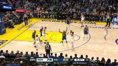 《金州勇士》NBA常规赛：掘金vs勇士第3节英文原声回放