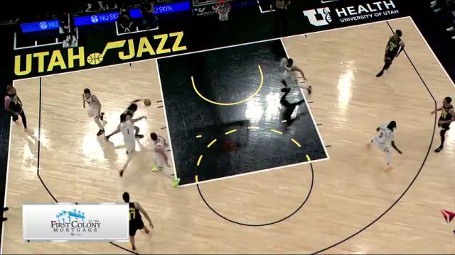 NBA常规赛：掘金vs爵士第1节英文原声回放