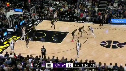 《NBA全场集锦》NBA常规赛：国王vs爵士第4节中文解说回放