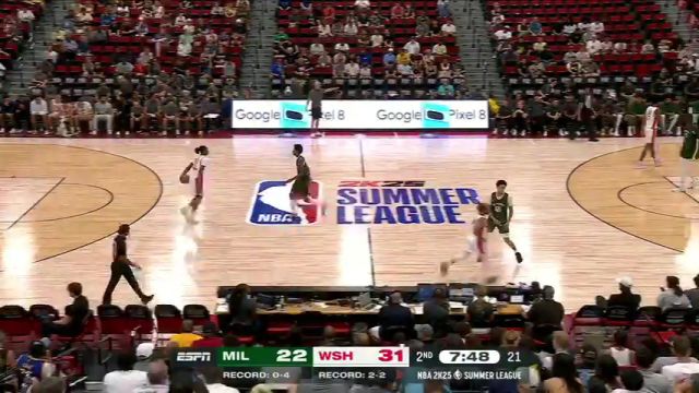 NBA夏季联赛：雄鹿vs奇才英文原声全场回放