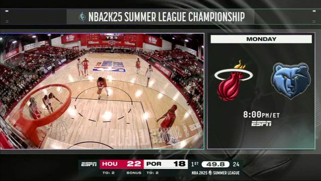 NBA夏季联赛：火箭vs开拓者第1节中文解说回放