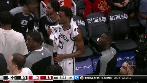 《NBA全场集锦》克拉克斯顿不讲武德锁喉丹尼尔斯 被吹二级恶意驱逐出场