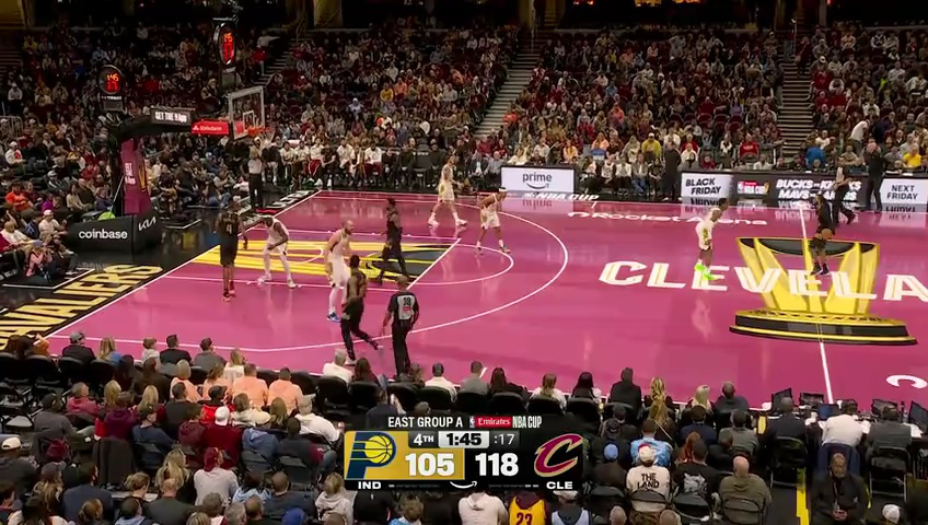 步行者vs骑士第4节英文原声回放