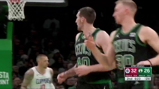 快船vs凯尔特人第2节英文原声回放