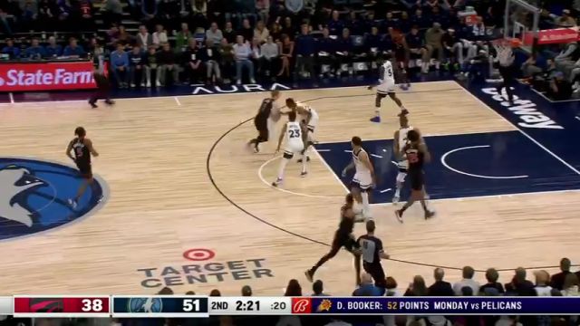 NBA常规赛：猛龙vs森林狼第2节英文原声回放